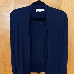 Loft Navy Cardigan, sz L